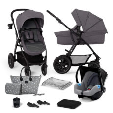 KINDERKRAFT SELECT Kočárek kombinovaný Xmoov 3v1 Dark Grey, Premium